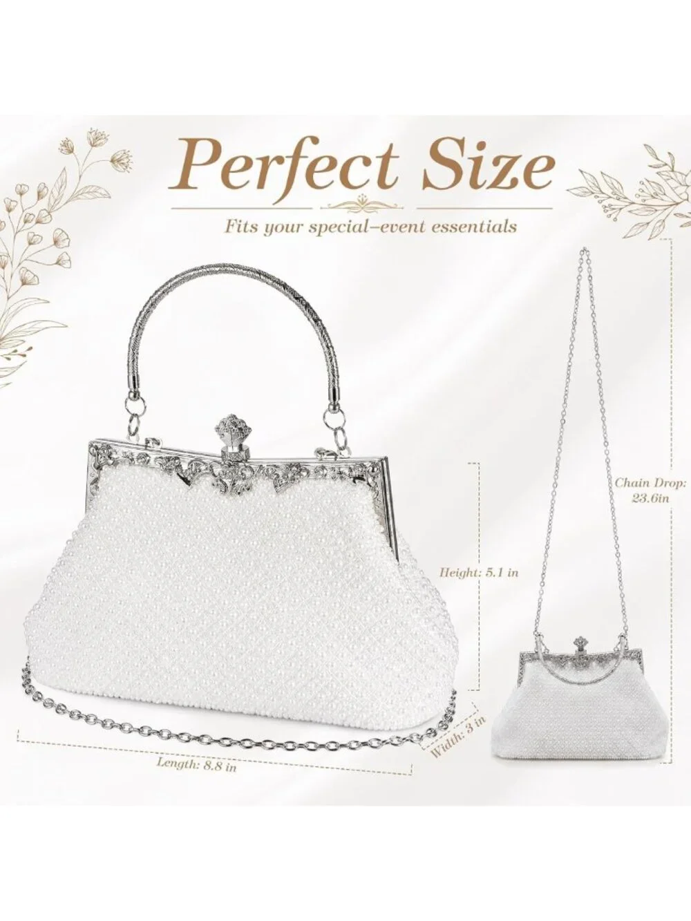 Chic Women's Evening Clutch Purse - Elegant Party Bag for Night Out & Events